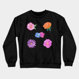 Hand Painted Watercolour Flowers Pack Crewneck Sweatshirt